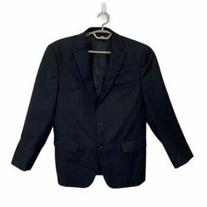 Carlo Lusso Sport Coat Blazer 150 Men Black Single Breasted Two Button Size 40 R